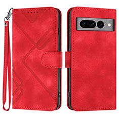 Custodia Portafoglio In Pelle Cover con Supporto YX3 per Google Pixel 7 Pro 5G Rosso