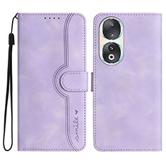 Custodia Portafoglio In Pelle Cover con Supporto YX3 per Huawei Honor 90 5G Viola