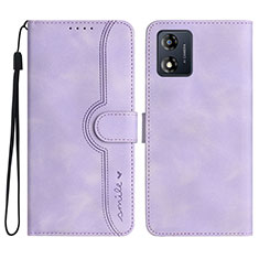 Custodia Portafoglio In Pelle Cover con Supporto YX3 per Motorola Moto E13 Viola