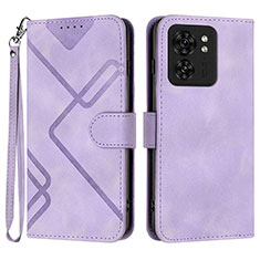 Custodia Portafoglio In Pelle Cover con Supporto YX3 per Motorola Moto Edge 40 5G Viola