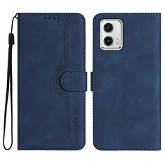 Custodia Portafoglio In Pelle Cover con Supporto YX3 per Motorola Moto G 5G (2023) Blu