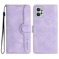 Custodia Portafoglio In Pelle Cover con Supporto YX3 per Motorola Moto G Power 5G (2023) Viola