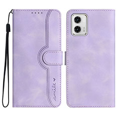 Custodia Portafoglio In Pelle Cover con Supporto YX3 per Motorola Moto G53j 5G Viola