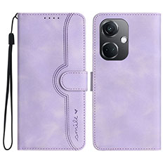 Custodia Portafoglio In Pelle Cover con Supporto YX3 per Oppo K11 5G Viola