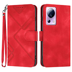 Custodia Portafoglio In Pelle Cover con Supporto YX3 per Xiaomi Civi 2 5G Rosso