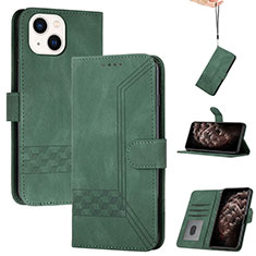Custodia Portafoglio In Pelle Cover con Supporto YX4 per Apple iPhone 13 Verde