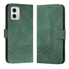 Custodia Portafoglio In Pelle Cover con Supporto YX4 per Motorola Moto G 5G (2023) Verde