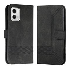 Custodia Portafoglio In Pelle Cover con Supporto YX4 per Motorola Moto G53j 5G Nero