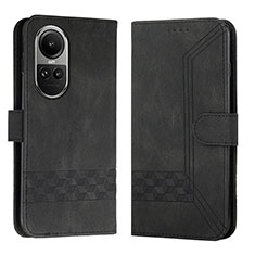 Custodia Portafoglio In Pelle Cover con Supporto YX5 per Oppo Reno10 Pro 5G Nero