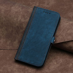 Custodia Portafoglio In Pelle Cover con Supporto YX5 per Samsung Galaxy S22 Ultra 5G Blu