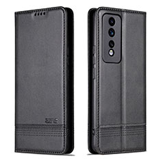 Custodia Portafoglio In Pelle Cover con Supporto YZ1 per Huawei Honor 80 GT 5G Nero