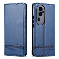 Custodia Portafoglio In Pelle Cover con Supporto YZ1 per Oppo Reno10 Pro+ Plus 5G Blu