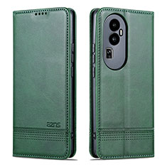 Custodia Portafoglio In Pelle Cover con Supporto YZ1 per Oppo Reno10 Pro+ Plus 5G Verde