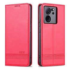 Custodia Portafoglio In Pelle Cover con Supporto YZ1 per Xiaomi Mi 13T 5G Rosa Caldo