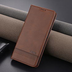 Custodia Portafoglio In Pelle Cover con Supporto YZ1 per Xiaomi Redmi Note 13 Pro 5G Marrone