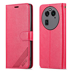 Custodia Portafoglio In Pelle Cover con Supporto YZ3 per Oppo Find X6 5G Rosa Caldo