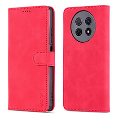 Custodia Portafoglio In Pelle Cover con Supporto YZ4 per Huawei Nova Y91 Rosso