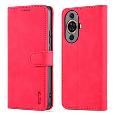 Custodia Portafoglio In Pelle Cover con Supporto YZ5 per Huawei Nova 11 Rosa Caldo