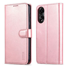 Custodia Portafoglio In Pelle Cover con Supporto YZ5 per Oppo A78 4G Oro Rosa