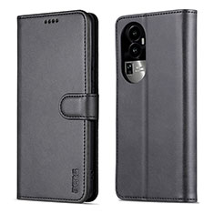 Custodia Portafoglio In Pelle Cover con Supporto YZ5 per Oppo Reno10 Pro+ Plus 5G Nero