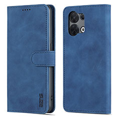 Custodia Portafoglio In Pelle Cover con Supporto YZ5 per Oppo Reno9 5G Blu