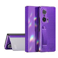 Custodia Portafoglio In Pelle Cover con Supporto ZL1 per Huawei Honor Magic V 5G Viola