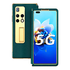 Custodia Portafoglio In Pelle Cover con Supporto ZL1 per Huawei Mate X2 Verde