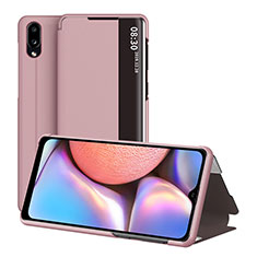 Custodia Portafoglio In Pelle Cover con Supporto ZL1 per Samsung Galaxy A10s Oro Rosa