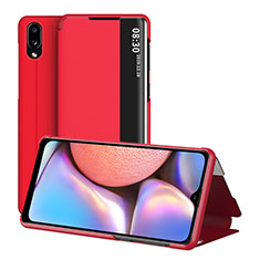 Custodia Portafoglio In Pelle Cover con Supporto ZL1 per Samsung Galaxy A10s Rosso