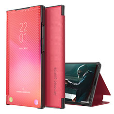 Custodia Portafoglio In Pelle Cover con Supporto ZL1 per Samsung Galaxy A12 5G Rosso