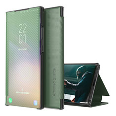 Custodia Portafoglio In Pelle Cover con Supporto ZL1 per Samsung Galaxy A12 Verde