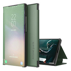 Custodia Portafoglio In Pelle Cover con Supporto ZL1 per Samsung Galaxy A21s Verde
