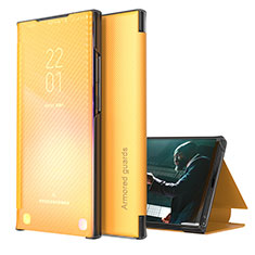 Custodia Portafoglio In Pelle Cover con Supporto ZL1 per Samsung Galaxy A32 4G Giallo