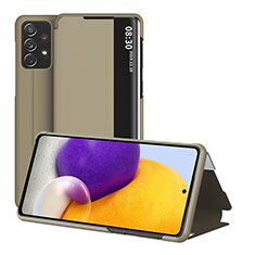 Custodia Portafoglio In Pelle Cover con Supporto ZL1 per Samsung Galaxy A72 4G Oro