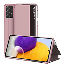 Custodia Portafoglio In Pelle Cover con Supporto ZL1 per Samsung Galaxy A72 4G Oro Rosa