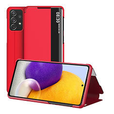 Custodia Portafoglio In Pelle Cover con Supporto ZL1 per Samsung Galaxy A72 4G Rosso