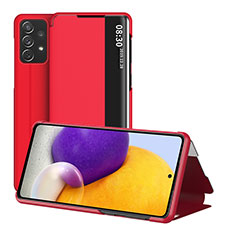 Custodia Portafoglio In Pelle Cover con Supporto ZL1 per Samsung Galaxy A72 5G Rosso