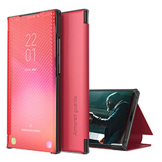 Custodia Portafoglio In Pelle Cover con Supporto ZL1 per Samsung Galaxy S20 Rosso