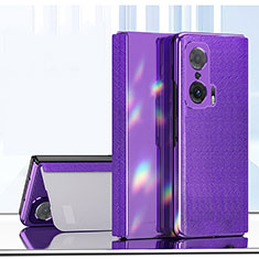 Custodia Portafoglio In Pelle Cover con Supporto ZL2 per Huawei Honor Magic V 5G Viola