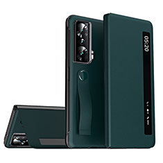 Custodia Portafoglio In Pelle Cover con Supporto ZL2 per Huawei Honor Magic Vs 5G Verde