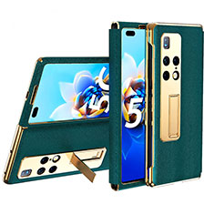 Custodia Portafoglio In Pelle Cover con Supporto ZL2 per Huawei Mate X2 Verde