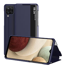 Custodia Portafoglio In Pelle Cover con Supporto ZL2 per Samsung Galaxy A12 Blu