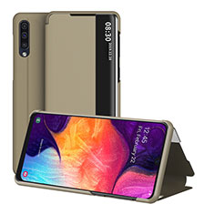 Custodia Portafoglio In Pelle Cover con Supporto ZL2 per Samsung Galaxy A30S Oro