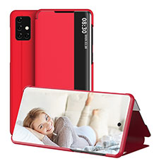 Custodia Portafoglio In Pelle Cover con Supporto ZL2 per Samsung Galaxy A71 4G A715 Rosso