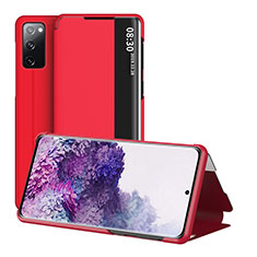 Custodia Portafoglio In Pelle Cover con Supporto ZL2 per Samsung Galaxy S20 FE (2022) 5G Rosso