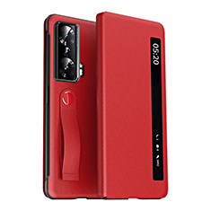 Custodia Portafoglio In Pelle Cover con Supporto ZL3 per Huawei Honor Magic Vs 5G Rosso