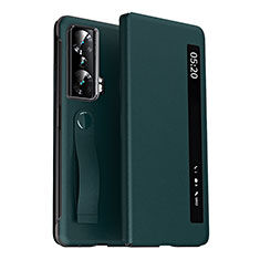 Custodia Portafoglio In Pelle Cover con Supporto ZL3 per Huawei Honor Magic Vs 5G Verde