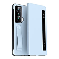 Custodia Portafoglio In Pelle Cover con Supporto ZL3 per Huawei Honor Magic Vs Ultimate 5G Cielo Blu