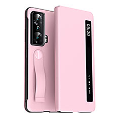 Custodia Portafoglio In Pelle Cover con Supporto ZL3 per Huawei Honor Magic Vs Ultimate 5G Oro Rosa