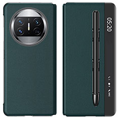 Custodia Portafoglio In Pelle Cover con Supporto ZL4 per Huawei Mate X3 Verde